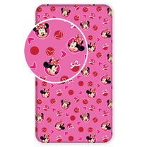 Palags Disney Minnie Hearts 02, daudzkrāsains, 90 x 200 cm, ar gumiju