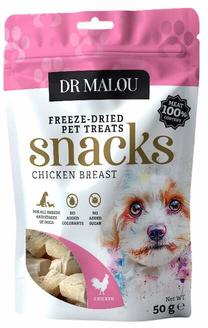 Skanėstas šunims Dr Malou Snacks Chicken Breast, vištiena, 0.050 kg