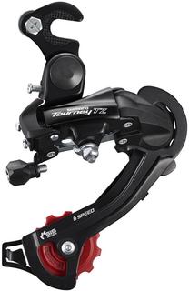 Galinis pavarų perjungiklis Shimano Tourney RD-TZ500B ARDTZ500GSB, plastikas/metalas, juoda sp./raudona sp.