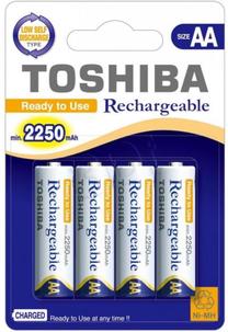 Įkraunamas elementas Toshiba, 2250 mAh, 4 vnt.