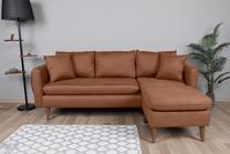 Kampinė sofa Hanah Home Sofia Köşe 867UNQ1437, ruda sp., dešininė, 145 x 215 cm x 91 cm