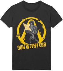 T-krekls, universāls Good Loot Borderlands 3 The Gun With Legs, melna krās./dzeltena krās., l