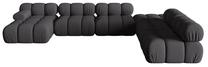 Modulinė sofa Micadoni Bellis 3D, grafito sp., dešininė, 376 x 282 cm x 64 cm