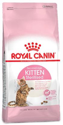 Sausā kaķu barība Royal Canin Kitten Sterilised, vistas gaļa/rīsi/mājputnu gaļa, 2 kg