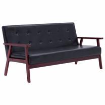 Sofa VLX 3-Seater 248643, juoda sp., 67 x 158 cm x 73.5 cm