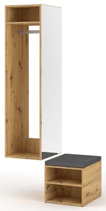Prieškambario baldų komplektas Clever Hallway Unit Artisan Oak, ąžuolo sp./balta sp.