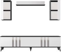 Sekcija Kalune Design Chrome 618BLY1107, antracito sp./balta sp., 180 cm x 30 cm x 47 cm