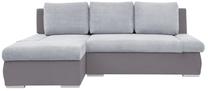 Kampinė sofa - lova Game Onega 8, pilka sp./šviesiai pilka sp., kairinė, 144 x 235 cm x 90 cm
