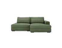 Sofa-lova Polak Meble Leida Tilia 37, žalia sp., dešininė, 223 x 158 cm x 80 cm