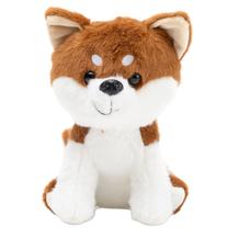 Pliušinis žaislas šuo Lean Toys Shiba, ruda sp./balta sp., 20 cm
