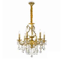 Šviestuvas kabinamas Ideal Lux Gioconda SP6, E14, 6 x 40 W, skaidri sp./aukso sp. / aukso sp.