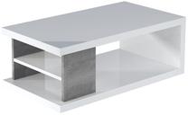 Kavos staliukas Luke, balta sp./pilka sp., 110 cm x 60 cm x 41 cm