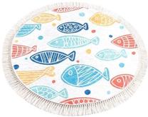 Vonios grindų kilimėlis Foutastic Fish 359CHL1454, įvairių spalvų, 100 cm x 100 cm, Ø 100 cm