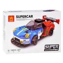 Konstruktorius, automobilis Wange Super Car Super Champions ZA5744, 138 vnt., mėlyna sp./raudona sp.