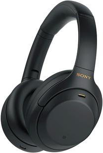 Bezvadu austiņas Sony WH-1000XM4, melna krās.