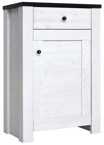 Batų dėžė Antwerpen KOM1D1S/10/7, balta, 66 cm x 40 cm x 101 cm