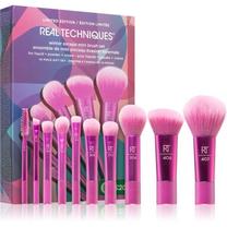 Dekoratīvās kosmētikas otu komplekts Real Techniques Winter Escape Limited Edition, 10 gab., rozā krās.