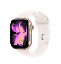 Išmanusis laikrodis Apple Watch Series 11 GPS 42mm MEU04ET/A, rose gold aluminium korpusas su light blush sport dirželiu - S/M
