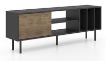 ТВ стол Kalune Design Pietra, черный цв./ореховый цв., 160 см x 35 см x 57.2 см