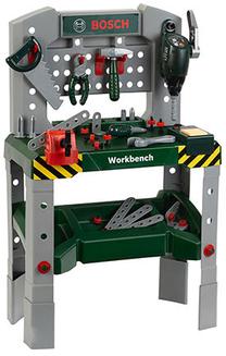 Bērnu darbarīku komplekts Klein Bosch Workbench, zaļa krās./pelēka krās.