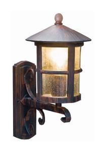 Sieninis lauko šviestuvas Vagner SDH, 100W, E27, IP44, juoda sp., 20 cm x 36.9 cm