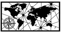 Seinadekoor Wallity World Map, 100 cm x 50 cm
