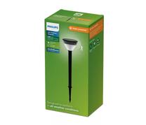 Įsmeigiamas šviestuvas su saulės baterija Philips Kyna, IP44, juoda sp.