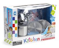 Rotaļu virtuves piederumi Elephant Toys Kitchen, sudraba krās.