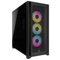 Kompiuterio korpusas Corsair iCUE 5000D RGB Airflow, skaidri sp./juoda sp.