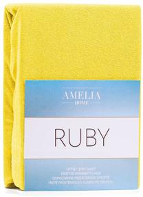 Paklodė AmeliaHome Ruby, geltona sp., 200 x 240 cm, su guma