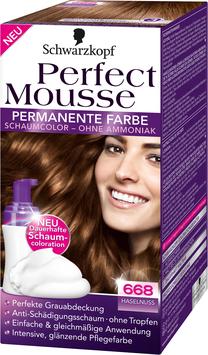 Matu krāsa Schwarzkopf Perfect Mousse, riekstkoka krās., Hazelnut 668, 35 ml