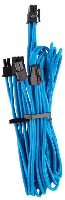 Vads Corsair Premium Individually Sleeved PCIe with Dual Connector Type 4 PCIe, Type 4 PSU, 0.65 m, zila krās.