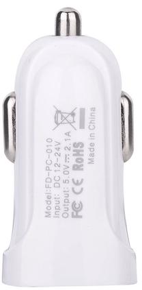 Automobilinis įkroviklis Devia, USB, balta sp.