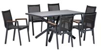 Lauko baldų komplektas Kalune Design Sydney 1, pilka sp., 6 vietų
