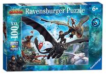 Dėlionė Ravensburger Dragons The Hidden World, 100 vnt.
