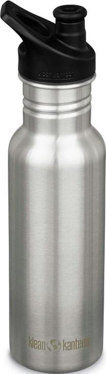 Sporta pudeles un šeikeri Klean Kanteen Classic Narrow (Sport Cap), sudraba krās., nerūsējošais tērauds, 0.532 l