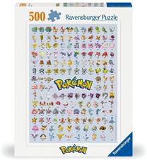 Dėlionė Ravensburger Pokemon Postacie, 49 cm x 36 cm, 500 vnt., įvairių spalvų