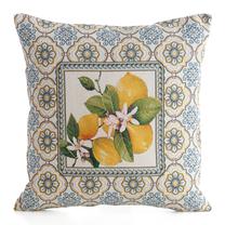 Dekoratyvinės pagalvėlės užvalkalas JA145-04, geltona/mėlyna/smėlio, 45 cm x 45 cm