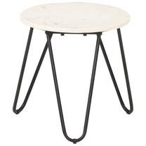 Kavos staliukas VLX Modern 286443, baltas/juodas, 40 cm x 40 cm x 40 cm