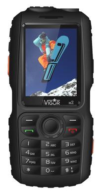 Mygtukinis telefonas Wigor H2, 64 MB, juoda sp.