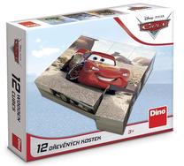 Medinės kaladėlės, dėlionė Dino The Cars