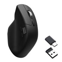 Belaidė žaidimų pelė Keychron M6 Silent Wireless M6S-A1, 2.4 ghz / bluetooth / usb, juoda sp.