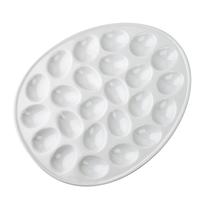 Serviravimo lėkštė, kiaušiniams Mondex Basic, 35 cm x 28 cm, balta sp., porcelianas