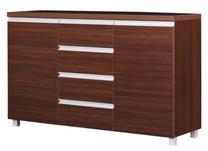Komoda Bodzio Aga AG05, riešuto sp., 85 cm x 43 cm x 134.5 cm
