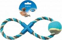 Žaislas šuniui, kamuoliukas Duvo 8-Pull Tennis Ball, 28 cm, mėlyna sp./balta sp./pilka sp.
