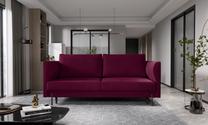 Sofa Revi Velvetmat 25, tamsiai violetinė sp., 98 x 215 cm x 92 cm