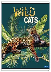 Sąsiuvinis Lastva Wild Cats, linijomis, A5, 52 lapų, (spalva/dizainas parenkami atsitiktine tvarka)