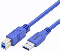 Vads TB USB 3.0 A male, USB 3.0 B male, 1.8 m, zila krās.
