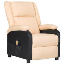 Krėslas VLX Massage Recliner 329504, kreminė sp., 94.5 cm x 71 cm x 96.5 cm