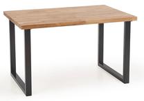 Stalas Radus 160, ąžuolo sp./juoda sp., 160 cm x 90 cm x 76 cm